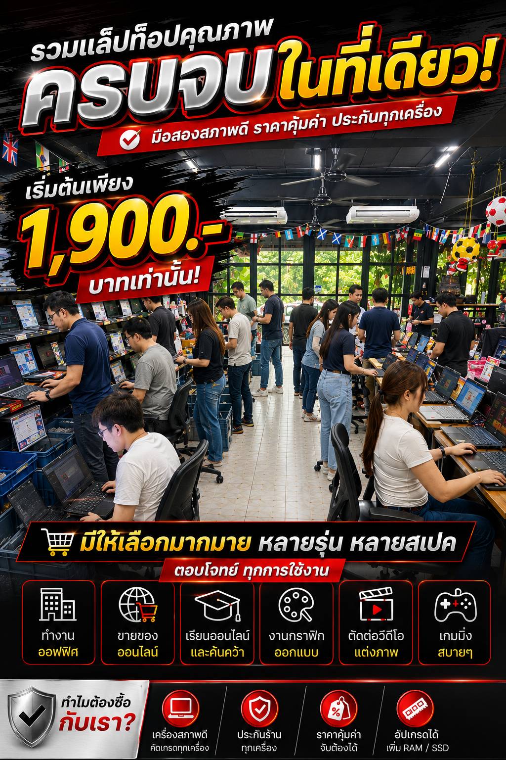 คอมมือสอง คัดคุณภาพ ราคาโกดังจริง